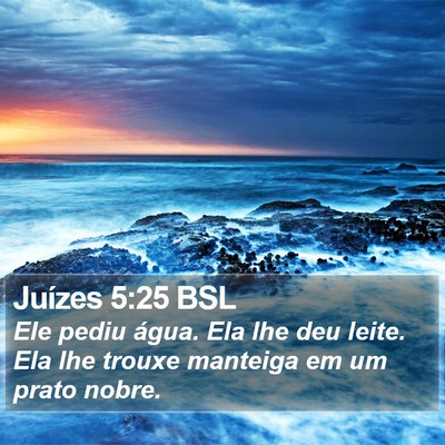 Juízes 5:25 BSL Bible Verse Image