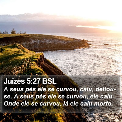 Juízes 5:27 BSL Bible Verse Image