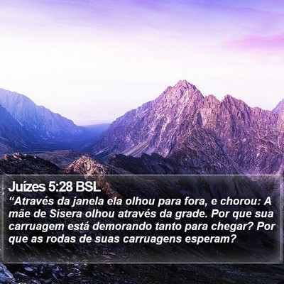 Juízes 5:28 BSL Bible Verse Image