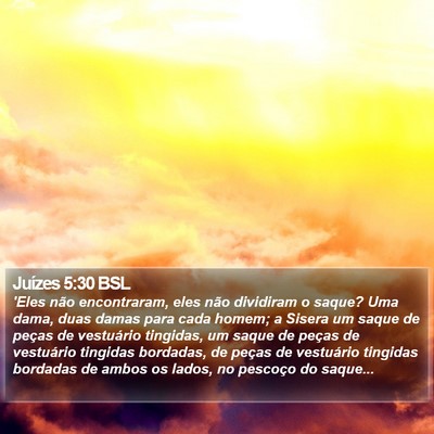 Juízes 5:30 BSL Bible Verse Image