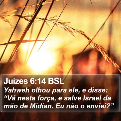 Juízes 6:14 BSL Bible Verse Image