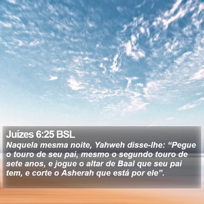 Juízes 6:25 BSL Bible Verse Image