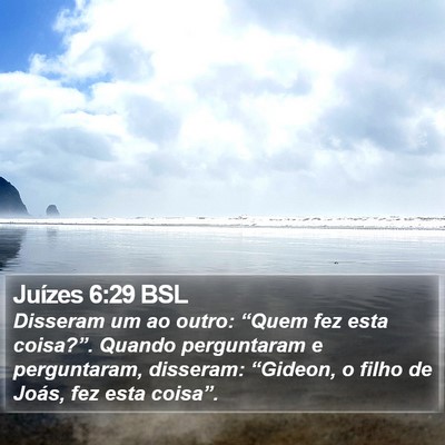 Juízes 6:29 BSL Bible Verse Image