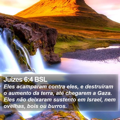 Juízes 6:4 BSL Bible Verse Image