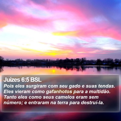 Juízes 6:5 BSL Bible Verse Image