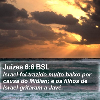 Juízes 6:6 BSL Bible Verse Image