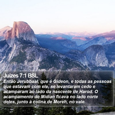 Juízes 7:1 BSL Bible Verse Image