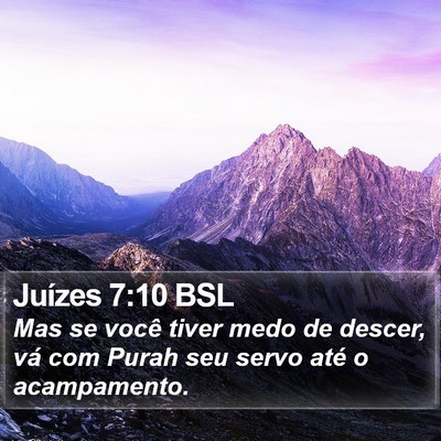 Juízes 7:10 BSL Bible Verse Image