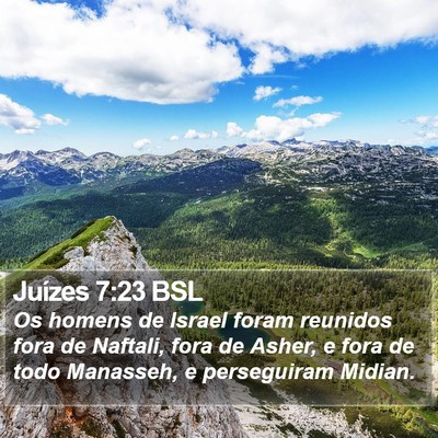 Juízes 7:23 BSL Bible Verse Image