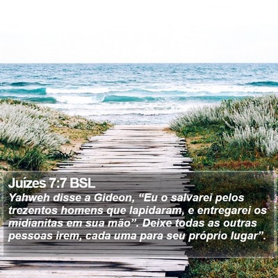 Juízes 7:7 BSL Bible Verse Image