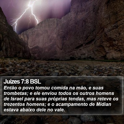 Juízes 7:8 BSL Bible Verse Image