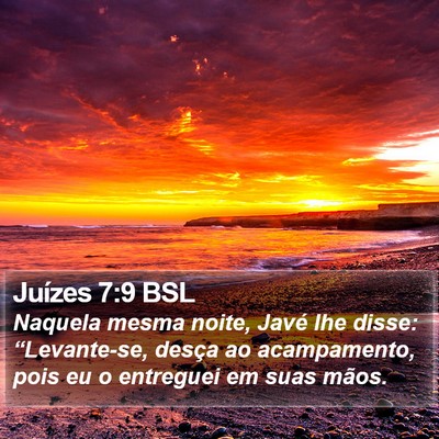 Juízes 7:9 BSL Bible Verse Image