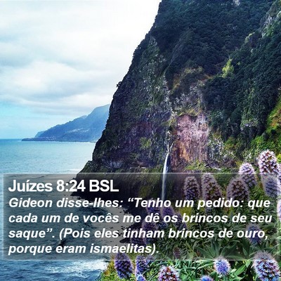 Juízes 8:24 BSL Bible Verse Image