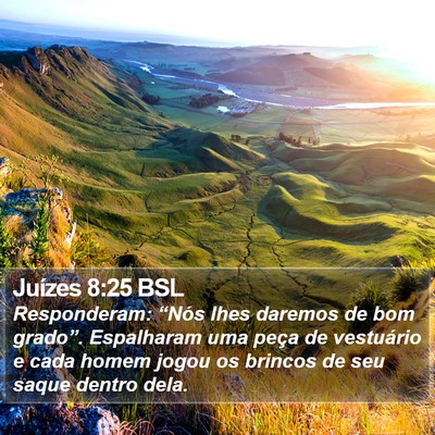 Juízes 8:25 BSL Bible Verse Image