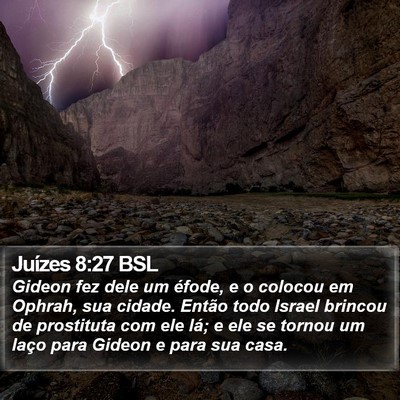 Juízes 8:27 BSL Bible Verse Image