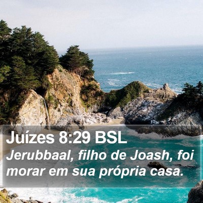 Juízes 8:29 BSL Bible Verse Image