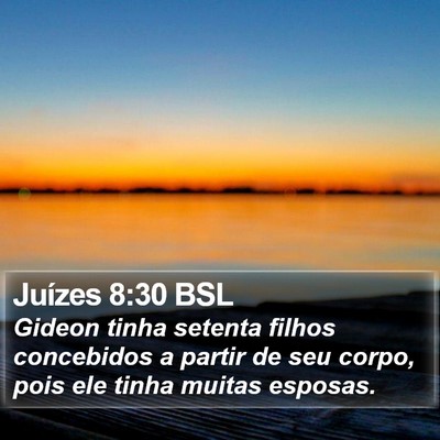Juízes 8:30 BSL Bible Verse Image