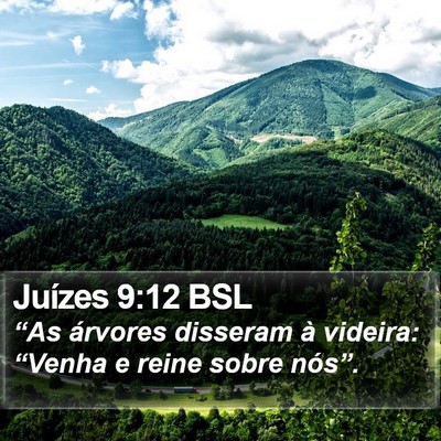 Juízes 9:12 BSL Bible Verse Image