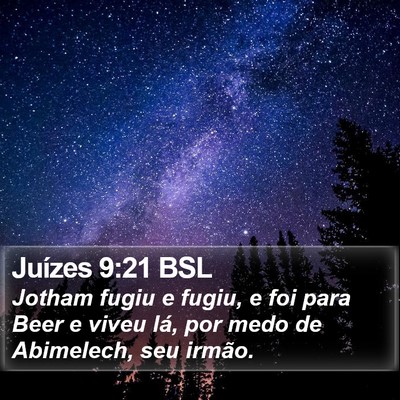 Juízes 9:21 BSL Bible Verse Image
