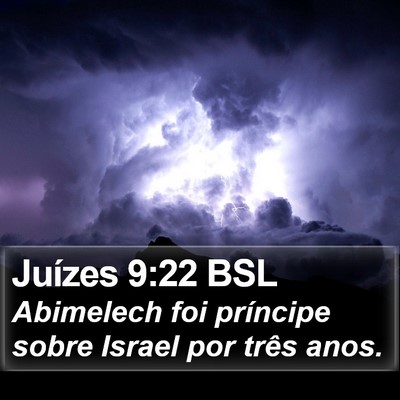 Juízes 9:22 BSL Bible Verse Image