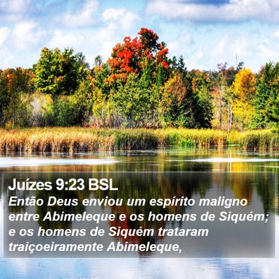Juízes 9:23 BSL Bible Verse Image
