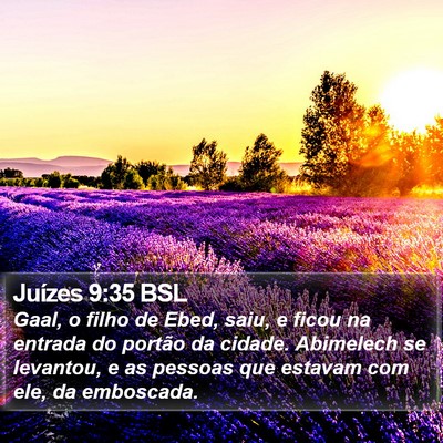 Juízes 9:35 BSL Bible Verse Image