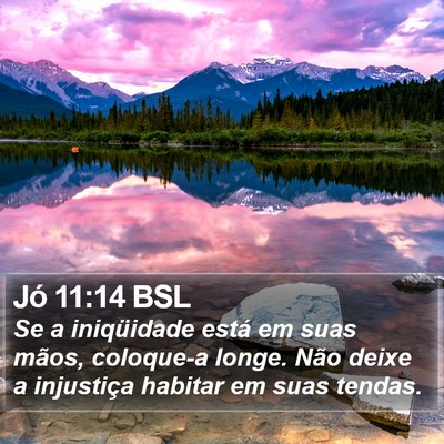 Jó 11:14 BSL Bible Verse Image