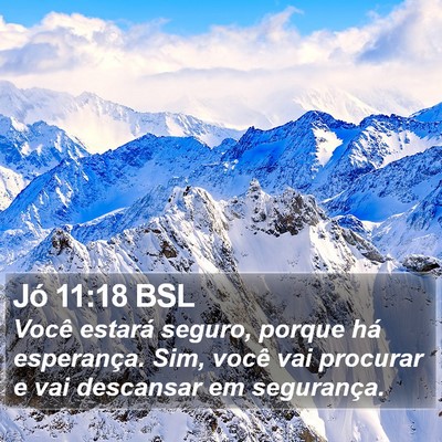 Jó 11:18 BSL Bible Verse Image