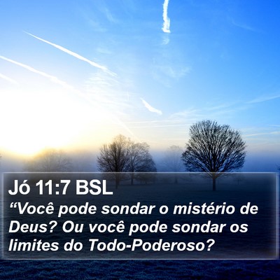 Jó 11:7 BSL Bible Verse Image