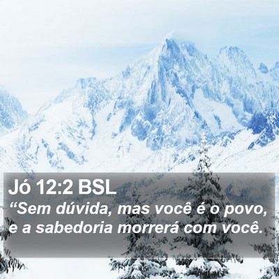 Jó 12:2 BSL Bible Verse Image