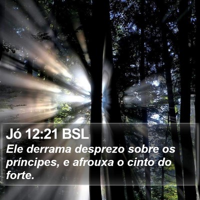 Jó 12:21 BSL Bible Verse Image