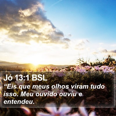 Jó 13:1 BSL Bible Verse Image