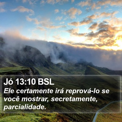 Jó 13:10 BSL Bible Verse Image