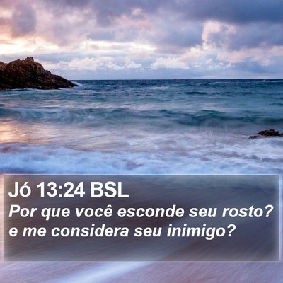 Jó 13:24 BSL Bible Verse Image