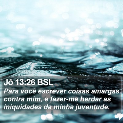 Jó 13:26 BSL Bible Verse Image