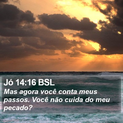 Jó 14:16 BSL Bible Verse Image