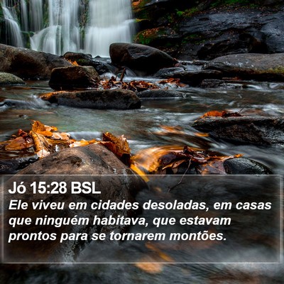 Jó 15:28 BSL Bible Verse Image