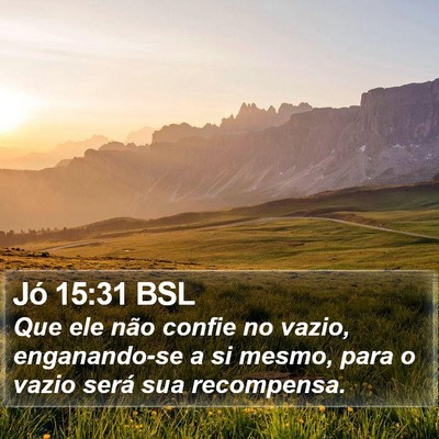 Jó 15:31 BSL Bible Verse Image