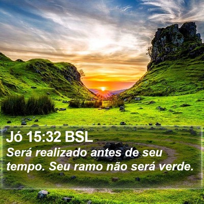 Jó 15:32 BSL Bible Verse Image