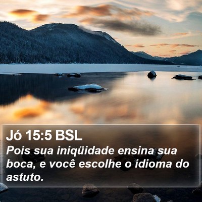 Jó 15:5 BSL Bible Verse Image