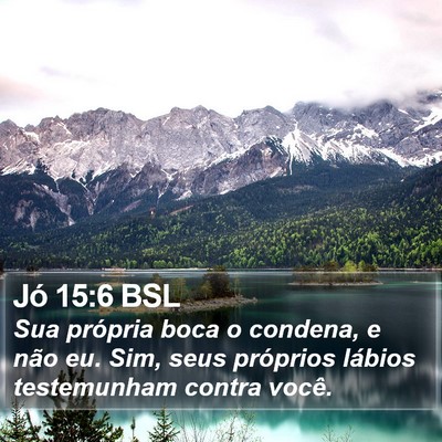 Jó 15:6 BSL Bible Verse Image