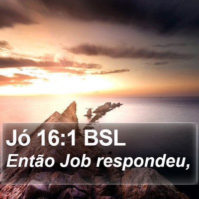 Jó 16:1 BSL Bible Verse Image