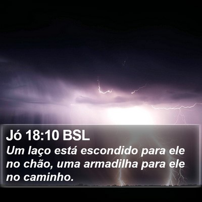 Jó 18:10 BSL Bible Verse Image