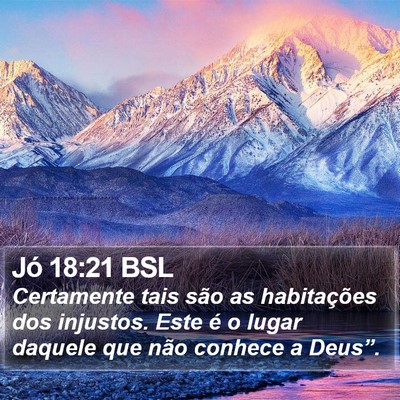 Jó 18:21 BSL Bible Verse Image