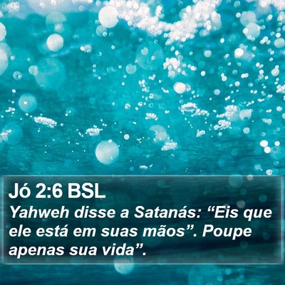 Jó 2:6 BSL Bible Verse Image
