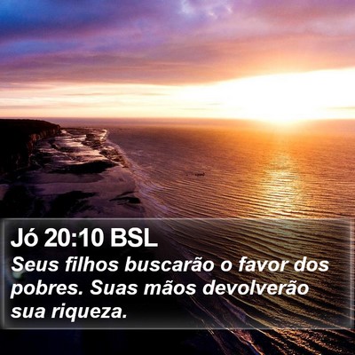 Jó 20:10 BSL Bible Verse Image