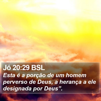 Jó 20:29 BSL Bible Verse Image