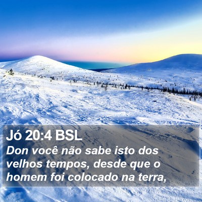 Jó 20:4 BSL Bible Verse Image