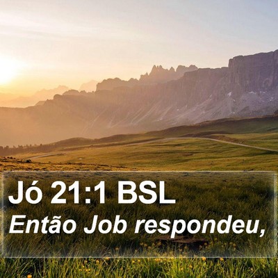 Jó 21:1 BSL Bible Verse Image