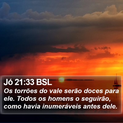 Jó 21:33 BSL Bible Verse Image